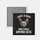 Nur ein Junge, der Sphynx-Katzen Liebe Magnet (Vorderseite/Rückseite)