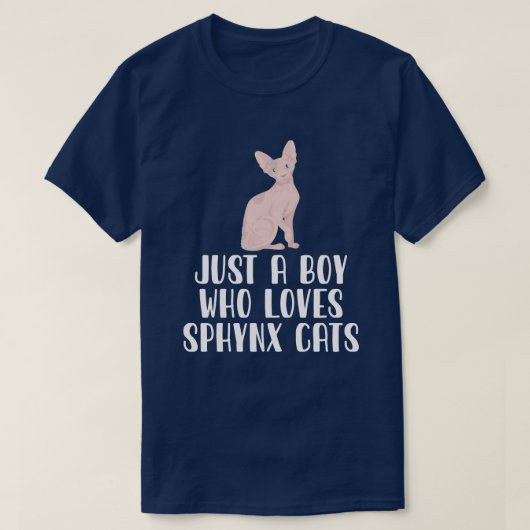 Nur ein Junge, der Sphynx-Katzen Liebe T-Shirt (Design vorne)