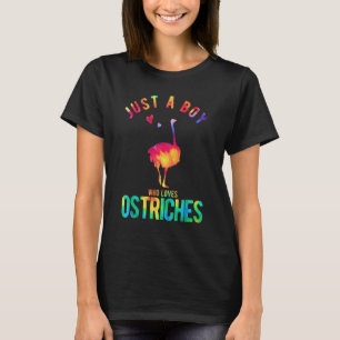Nur ein Junge, der Straußenhocker Lieben macht T-Shirt