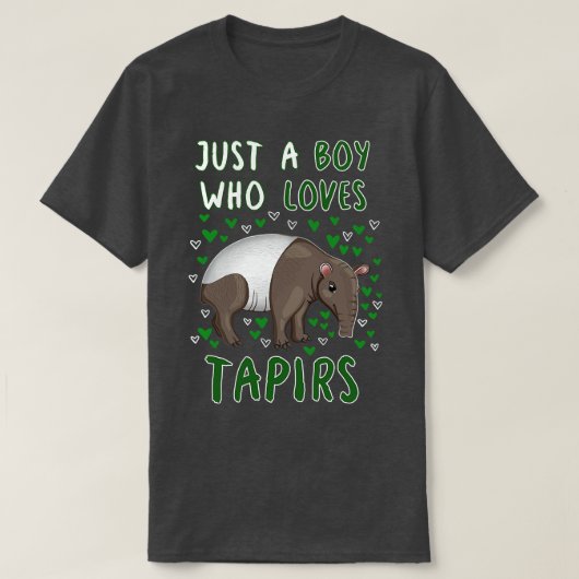 Nur ein Junge, der Tapire Liebe T-Shirt (Design vorne)