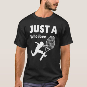 Nur ein Junge, der Tennis Liebe Größter Fan Tennis T-Shirt