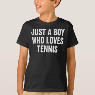Nur ein Junge, der Tennisspieler liebt T-Shirt