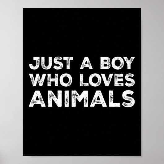 Nur ein Junge, der Tiere Liebe Poster (Vorne)
