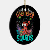 Nur ein Junge, der Tintenfische Liebe Meeresfrücht Keramik Ornament (Rechts)