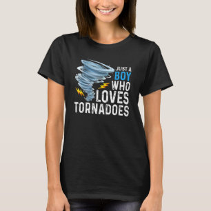 Nur ein Junge, der Tornados liebt Sturm Wetter Jag T-Shirt