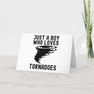 Nur ein Junge, der Tornados lustige Kinder liebt Dankeskarte