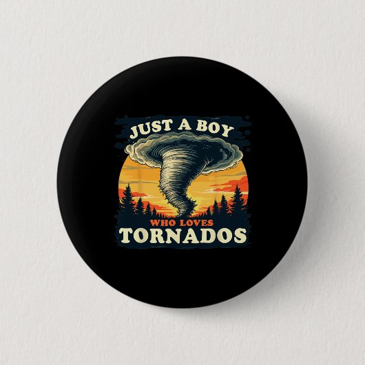Nur ein Junge, der Tornados Meteorologie Storm Ch Button (Vorderseite)