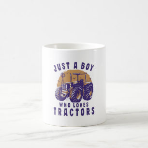Nur ein Junge, der Traktoren landwirtschaftliche L Kaffeetasse