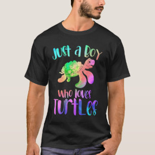 Nur ein Junge, der Turtles Zoo hält Männer Jungs f T-Shirt