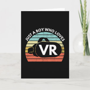 Nur ein Junge, der Vr lustig virtuelle Realität At Karte