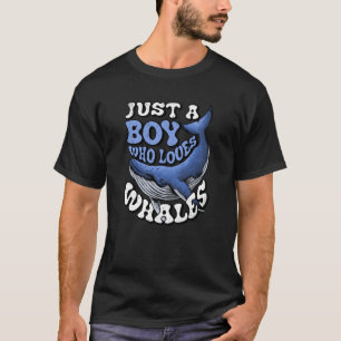 Nur ein Junge, der Wale liebt Jungen Kinder Kleink T-Shirt