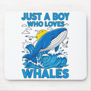 Nur ein Junge, der Wale Ozean Meer Tier Marin lieb Mousepad