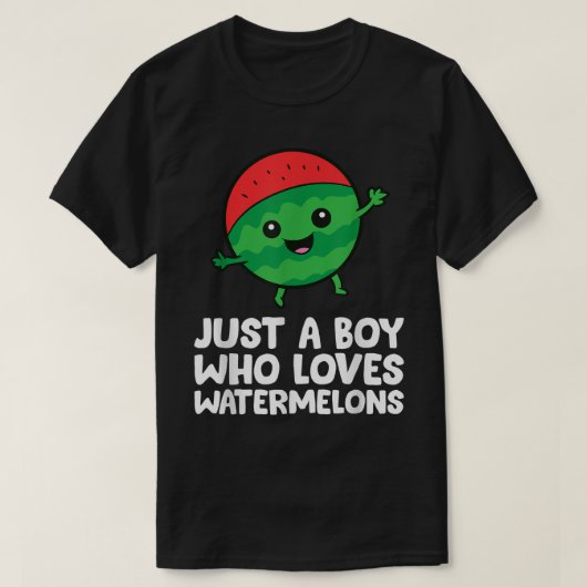 Nur ein Junge, der Wassermelonen Liebe T-Shirt (Design vorne)