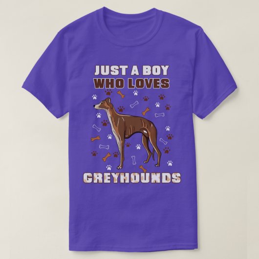 Nur ein Junge, der Windhunde Liebe T-Shirt (Design vorne)
