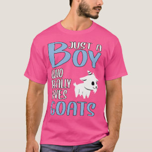Nur ein Junge, der wirklich Ziegen Liebe T-Shirt