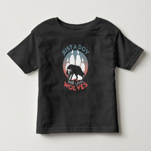 Nur ein Junge, der Wölfe Liebe Kleinkind T-shirt