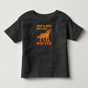 Nur ein Junge, der Wölfe Liebe, Niedlicher Wolf L Kleinkind T-shirt