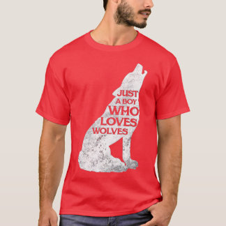Nur ein Junge, der Wolves Wolf Pack Girl-Geschenk  T-Shirt