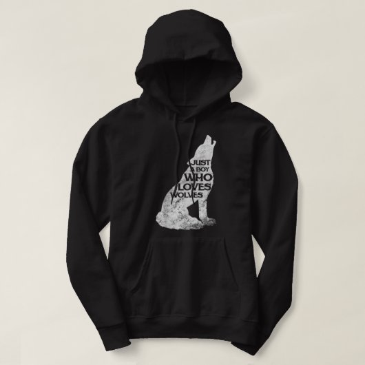 Nur ein Junge, der Wolves Wolf Pack Girl Liebe Hoodie (Design vorne)