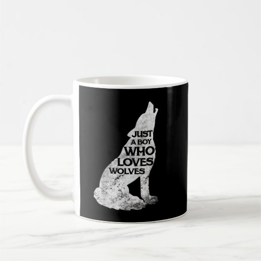 Nur ein Junge, der Wolves Wolf Pack Girl Liebe Kaffeetasse (Links)