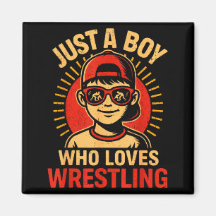 Nur ein Junge, der Wrestling lustig Wrestler für Magnet