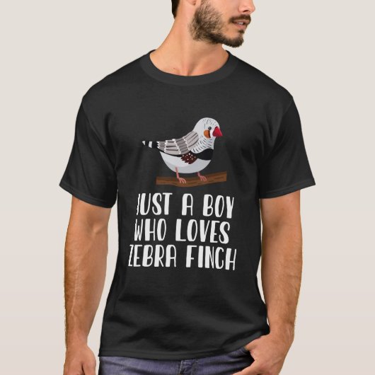 Nur ein Junge, der Zebra Finch Liebe T-Shirt (Vorderseite)
