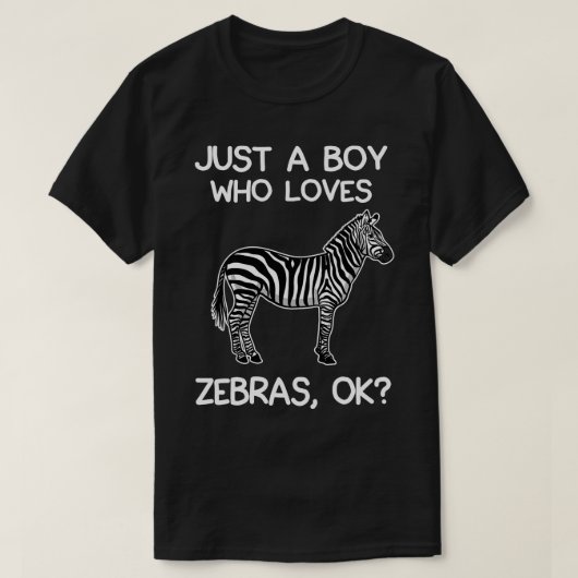 Nur ein Junge, der Zebras Liebe T-Shirt (Design vorne)