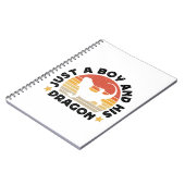 Nur ein Junge und sein Drachen Reptil Lover Zitat Notizblock (Linke Seite)