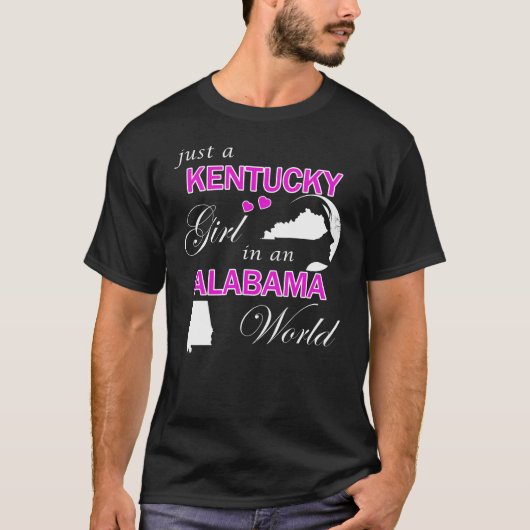 Nur ein Kentucky-Mädchen in einer Alabama-Welt T-Shirt (Vorderseite)