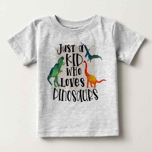 Nur ein Kind, das Dinosaurier Liebe Baby T - Shirt (Vorderseite)