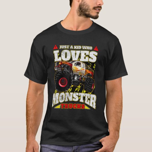 Nur ein Kind, das Monster-LKWs Liebe T-Shirt (Vorderseite)