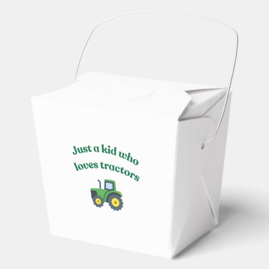Nur ein Kind, das Traktoren Liebe - Gastgeschenk B Geschenkschachtel (Vorderseite)