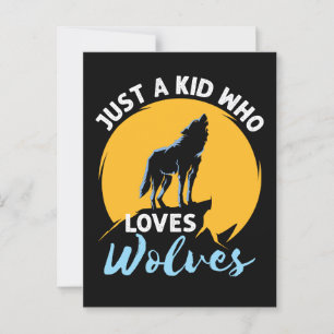 Nur ein Kind, das Wolves Wolf Lover Lieben Postkarte