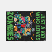 Nur ein Kind, das Zombies Halloween Zombie Enth Li Fleecedecke (Vorderseite (Horizontal))