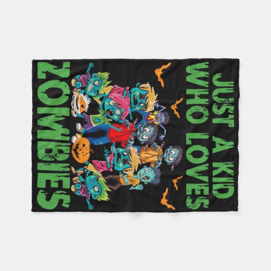 Nur ein Kind, das Zombies Halloween Zombie Enth Li Fleecedecke (Vorderseite (Horizontal))