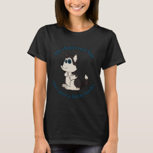 Nur ein kleiner Husky Blue Eyes Girl Dog T-Shirt