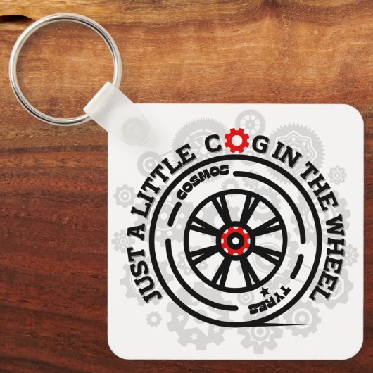 Nur ein kleiner Kog im Rad Schlüsselanhänger (Vorderseite)