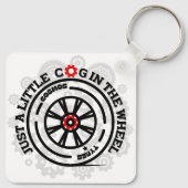 Nur ein kleiner Kog im Rad Schlüsselanhänger (Rückseite)