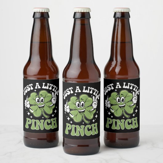Nur ein kleiner Pinch Nurse St Patrick's Day Bierflaschenetikett (Flaschen)