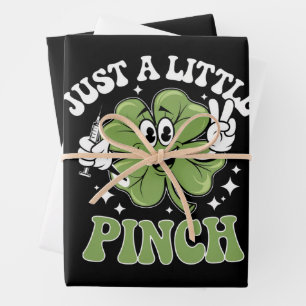 Nur ein kleiner Pinch Nurse St Patrick's Day Geschenkpapier Set