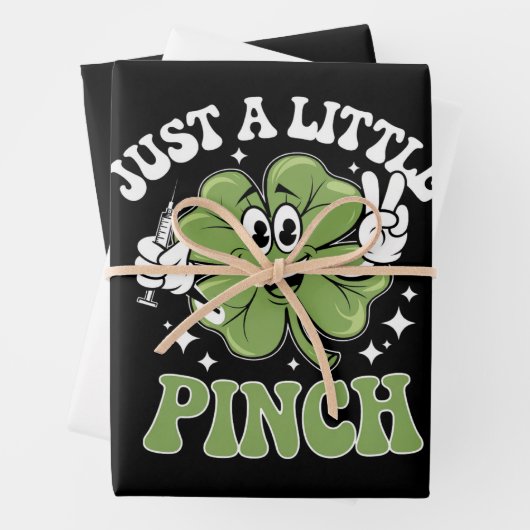 Nur ein kleiner Pinch Nurse St Patrick's Day Geschenkpapier Set (Beispiel)