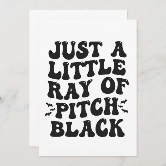 Nur ein kleiner Ray von Pitch Black Funny Groovy G Einladung (Vorne/Hinten)