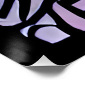 Nur ein kleiner schwarzer und violetter Tiki Poster (Ecke)