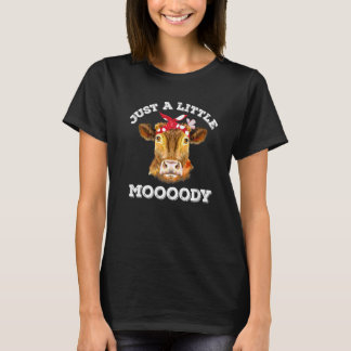 Nur ein kleines Moody Cow Gesicht Bandana Butterfl T-Shirt