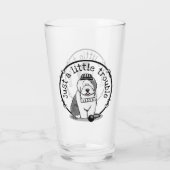 Nur ein kleines Problem Old English Sheepdog Gray Glas (Rückseite)