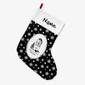 Nur ein kleines Problem Old English Sheepdog Gray Großer Weihnachtsstrumpf (Vorderansicht (hängend))