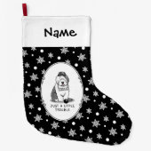 Nur ein kleines Problem Old English Sheepdog Gray Großer Weihnachtsstrumpf (Vorderseite)