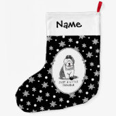 Nur ein kleines Problem Old English Sheepdog Gray Großer Weihnachtsstrumpf (Rückseite)