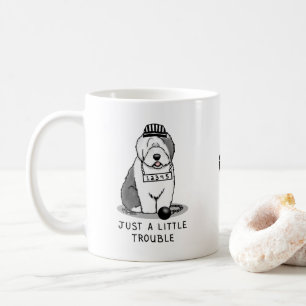 Nur ein kleines Problem Old English Sheepdog Gray  Kaffeetasse