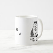 Nur ein kleines Problem Old English Sheepdog Gray  Kaffeetasse (VorderseiteRechts)